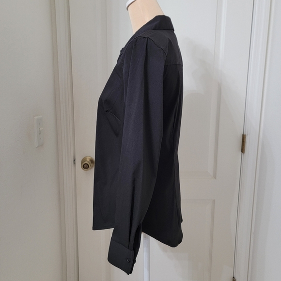 Time and Tru Size S Black Button Down Long Sleeve Shirt, Excellent Used Cond. - Picture 4 of 13